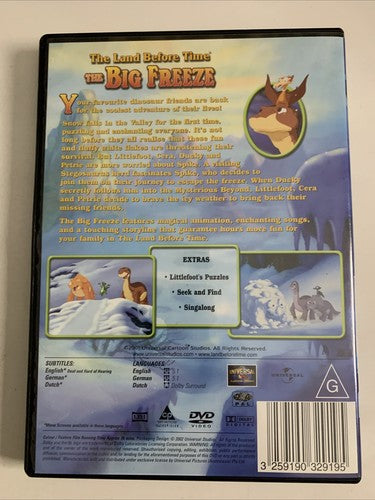 The Land Before Time: The Big Freeze (DVD, 2001) Animation Region 4 &2