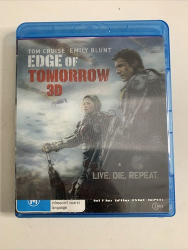 Edge of Tomorrow 3D (Blu-ray 3D + 2D, 2014) Tom Cruise Region B