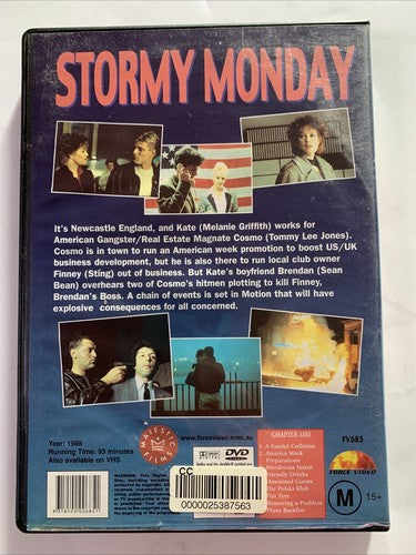 Stormy Monday (DVD, 1988) Tommy Lee Jones, Sting, Melanie Griffith Region 4
