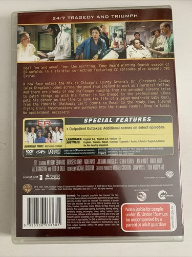ER : The Complete Season 4 (DVD, 1997, 6-Disc) Region 4