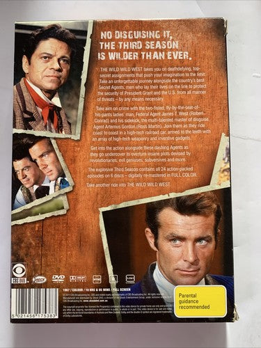 The Wild Wild West : Season 3 (DVD, 1967, 3-Disc) All Regions