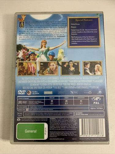Disney Enchanted (DVD, 2007) Amy Adams, Patrick Dempsey, Susan Sarandon Region 4