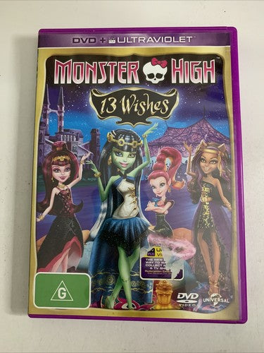 Monster High: 13 Wishes (DVD, 2013) Region 4 &2