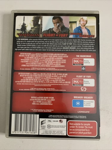 The Marksman / Flight Of Fury / Breaker! Breaker! (DVD, 2008, 3-Discs) Region 4