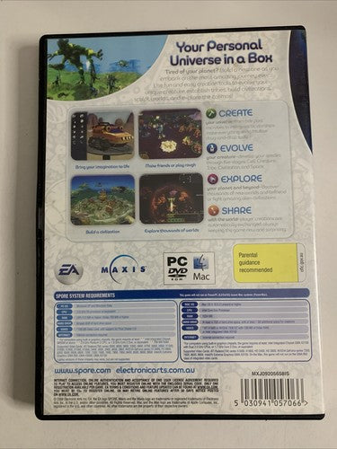 Spore PC DVD-ROM Windows Mac 2008 Game