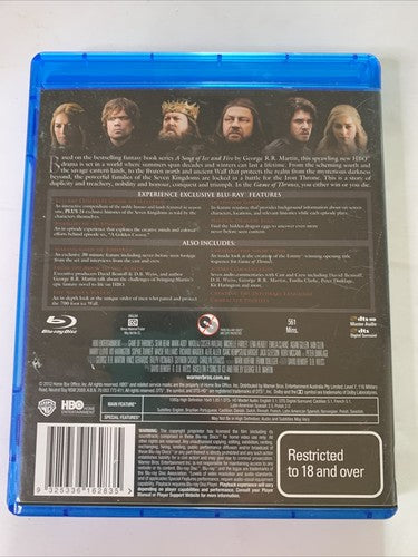 Game of Thrones : Season 1 (Blu-ray, 2011, 5-Disc) Region B
