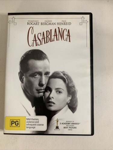 Casablanca (DVD, 1943) Humphrey Bogart, Ingrid Bergman Region 4