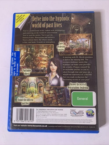 Reincarnations: Awakening PC Windows CD-ROM 2009 Hidden Object Game