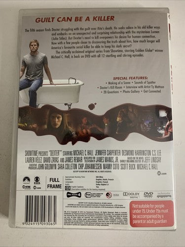 Dexter : Season 5 (DVD, 2009, 4-Disc) Region 4