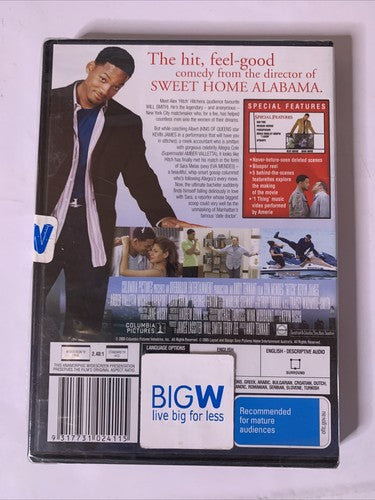 Hitch (DVD, 2005) Will Smith, Eva Mendes, Kevin James Region 4 NEW Sealed