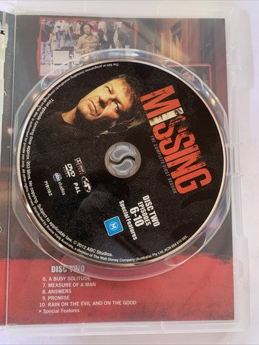 Missing : Season 1 (DVD, 2012, 2-Disc) Ashley Judd, Sean Bean Region 4