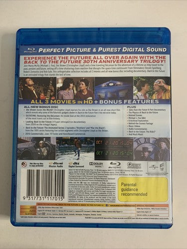 Back To The Future 1, 2, 3 Trilogy (Blu-ray, 4-Disc) Michael J. Fox Region B
