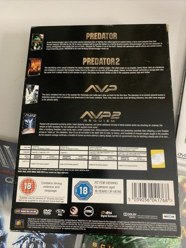 Predator Quadrilogy: Predator 1 &2, Alien Vs Predator, AVP 2 (DVD) Region 2