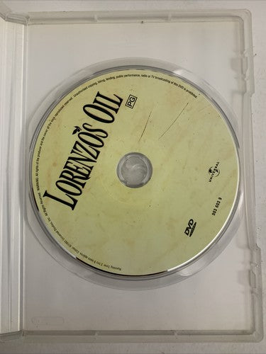 Lorenzo's Oil (DVD, 1992) Nick Nolte, Susan Sarandon Region 4 &2