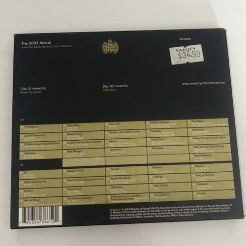 Ministry of Sound – The 2003 Annual (CD, 2003, 2-Disc) MOSA022L