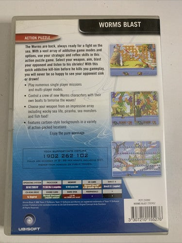 Worms Blast PC Windows CD-ROM Ubisoft Game