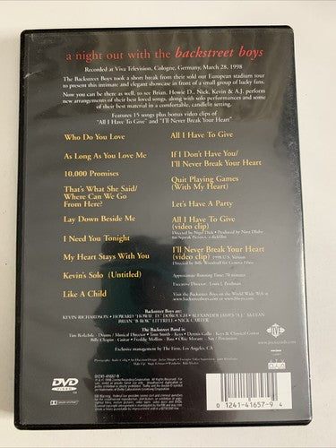 Backstreet Boys – A Night Out With The Backstreet Boys (DVD, 1998) All Regions