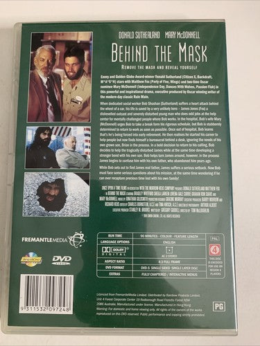 Behind the Mask (DVD, 1999) Donald Sutherland, Mary Mcdonnell Region 4 NEW