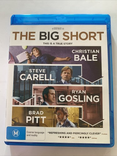 The Big Short (Blu-ray, 2015) Christian Bale, Steve Carell, Brad Pitt  Region B