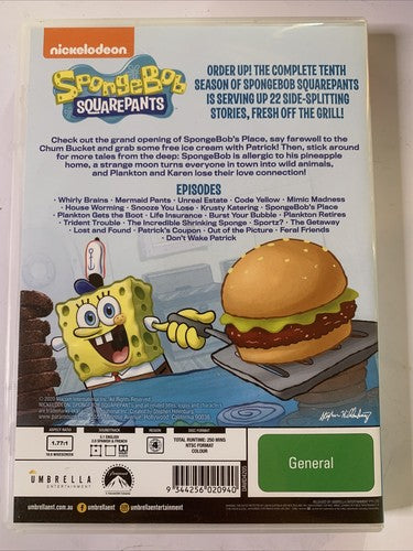 SpongeBob SquarePants : Season 10 (DVD, 2017, 2-Discs) Animation Region 4