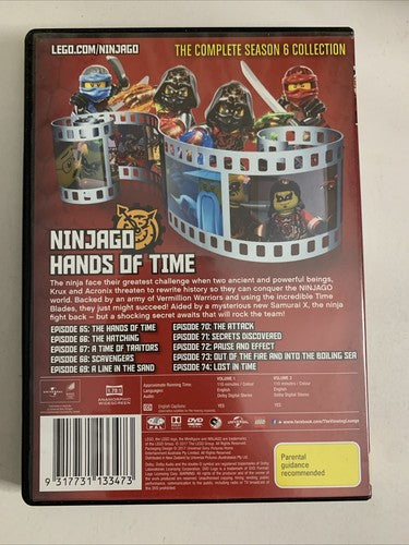 LEGO Ninjago : Masters of Spinjitzu : The Complete Season 6 (DVD, 2011) Region 4