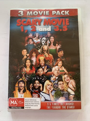 Scary Movie 1, 2 and 3.5 (DVD, 2012, 3-Disc) Region 4