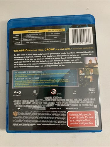 Body of Lies (Blu-ray, 2008) Leonardo DiCaprio, Russell Crowe Region B