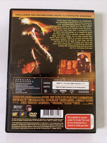 Sunshine (DVD, 2007) Cillian Murphy, Rose Byrne, Danny Boyle Film Region 4