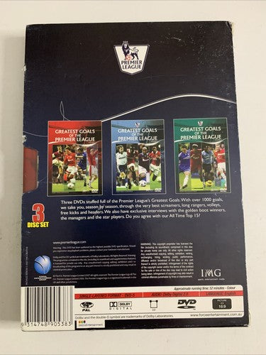 Greatest Goals Of The Premier League (DVD, 3-Discs) Region 4