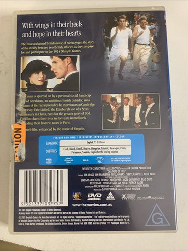 Chariots of Fire (DVD, 1981) Ben Cross, Ian Holm, Ian Charleson Region 4