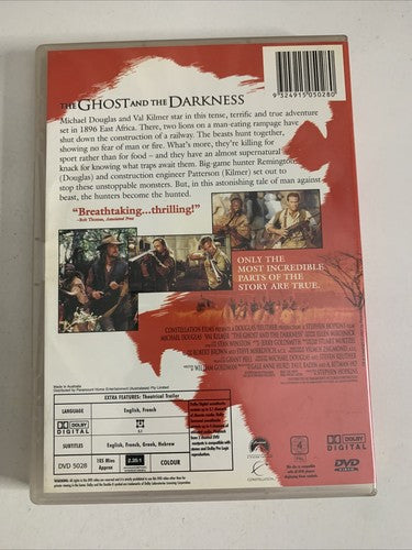 The Ghost and the Darkness (DVD, 1996) Michael Douglas, Val Kilmer Region 4