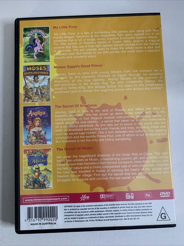 My Little Pony: The Movie / Moses / Anastasia / Mulan (DVD) Region 4