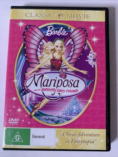 Barbie Mariposa (DVD, 2008) Classic Animated Movie Region 4 &2