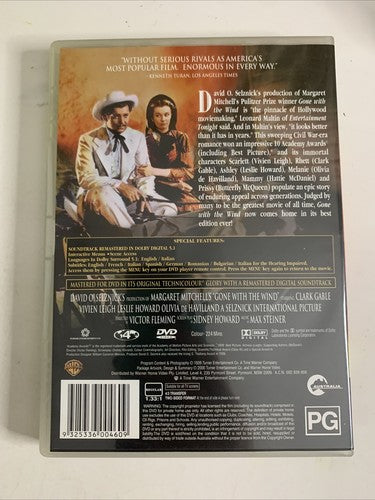 Gone with the Wind (DVD, 1939) Clark Gable Region 4