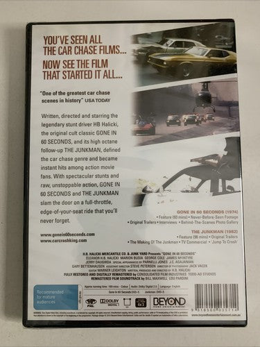 Gone in 60 Seconds: Collector's Edition / Junk Man (DVD, 1974) Region 4 NEW