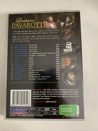 Luciano Pavarotti + Bonus Biography (DVD) Documentary All Regions