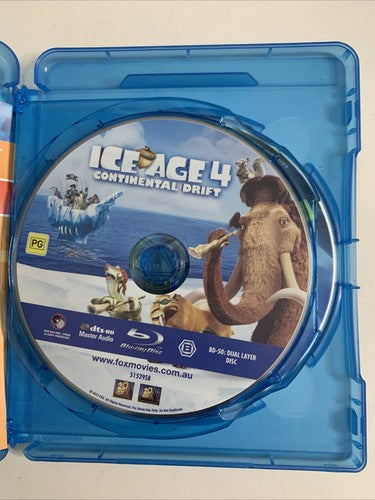 Ice Age 4: Continental Drift (Blu-ray + DVD, 2012, 2-Disc) Region B &4