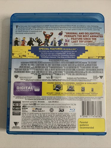 The Lego Movie 3D (Blu-ray 3D + 2D, 2014, 2-Disc) Regoin B