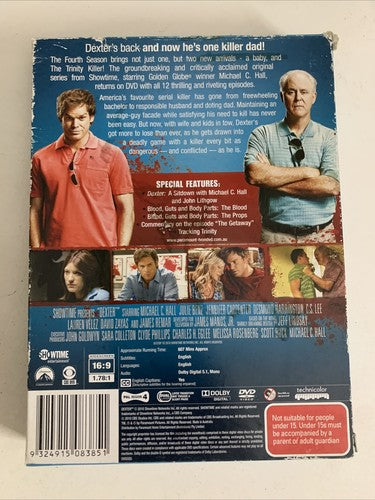 Dexter : Season 4 (DVD, 2008, 4-Disc) Region 4