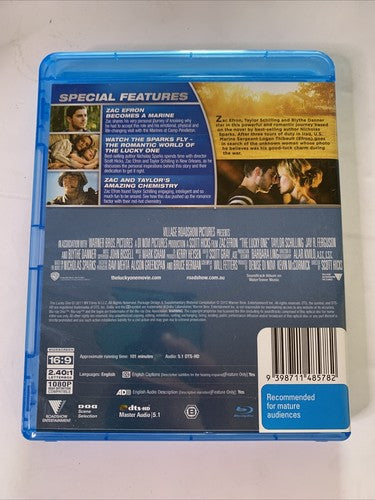 The Lucky One (Blu-ray, 2012) Zac Efron, Taylor Schilling Region B
