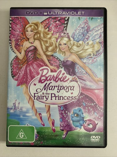 Barbie Mariposa & the Fairy Princess (DVD, 2013) Animated Movie Region 4 &2