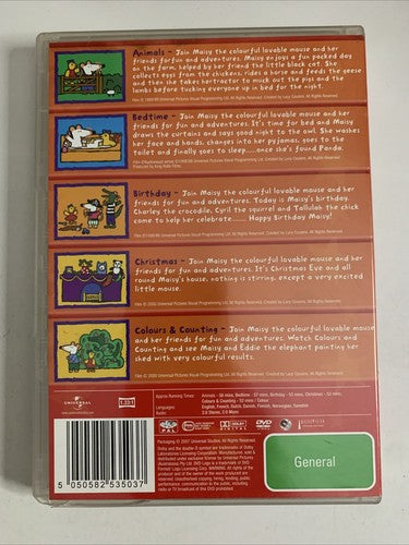 Maisy: Animals / Bedtime / Birthday / Christmas / Colours (DVD, 5-Disc) Region 4