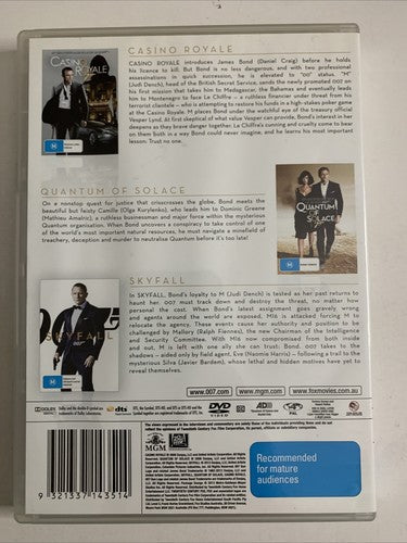 007 Casino Royale / Quantum of Solace / Skyfall (DVD, 2013) Daniel Craig Region4
