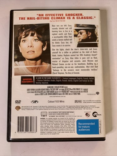 Wait Until Dark (DVD, 1967) Alan Arkin, Audrey Hepburn Region 4