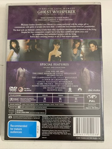Ghost Whisperer : Season 1 (DVD, 2005, 6-Disc) Jennifer Love-Hewitt Region 4