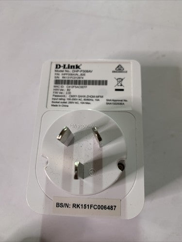 D-Link WiFi Powerline Passthrough Network Adapter Booster Extender DHP-P308AV