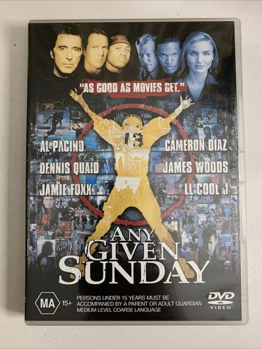 Any Given Sunday (DVD, 1999, 2-Disc) Al Pacino, Cameron Diaz Region 4