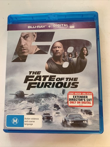 The Fate of the Furious (Blu-ray, 2017) Vin Diesel, Dwayne Johnson All Regions