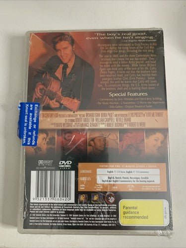 Love Me Tender (Music Edition, DVD, 1956) Elvis Presley Region 4 NEW Sealed