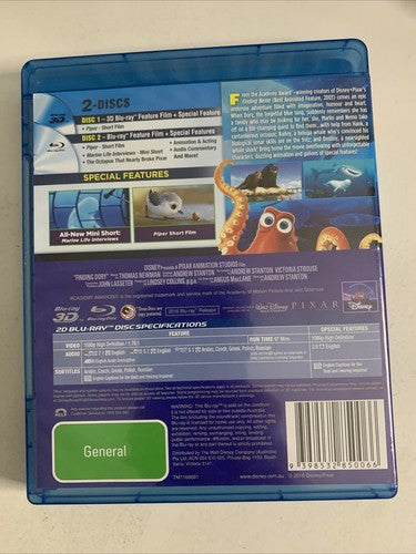 Finding Dory 3D (Blu-ray, 2016) Disney Pixar Film All Regions